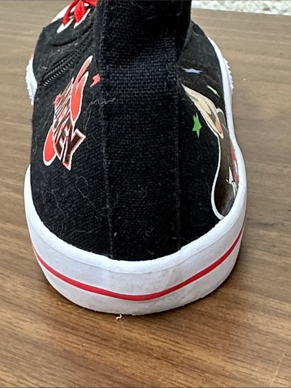 NWOT Disney Black and Red Mickey High-Top Sneakers for Kids size 12-1/2